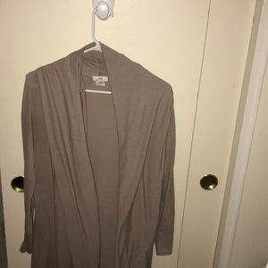 Taupe long sleeve cardigan